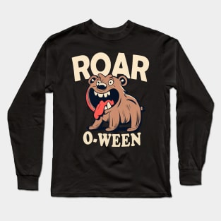 Funny Bear Halloween Roar O Ween Long Sleeve T-Shirt